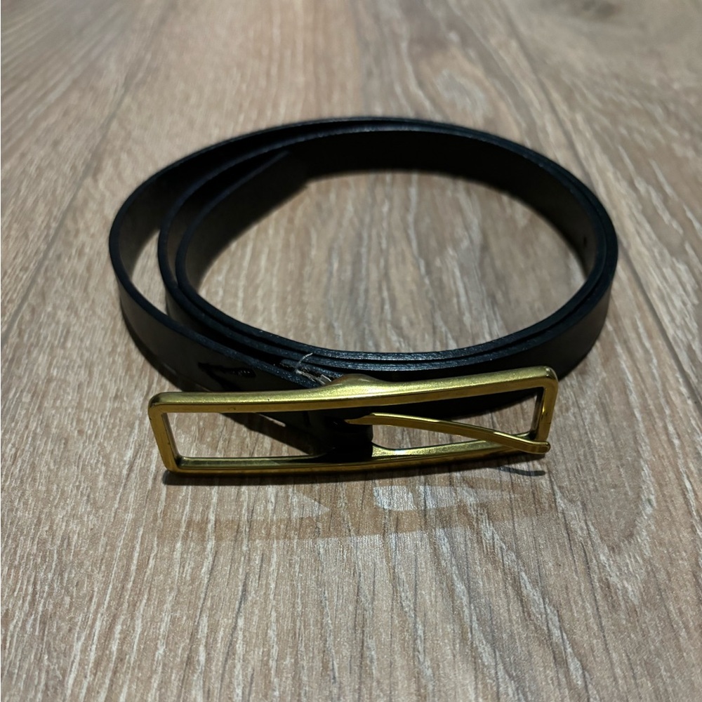 Fossil Narrow Black Belt - size S